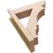 Ekena Millwork 5 1/2-in W x 18-in D x 22-in H Balboa Slat Rough Cedar Woodgrain TimberThane Outlooker, Primed Tan OUTUR055X18X22BOA24RCPR - alternate 4